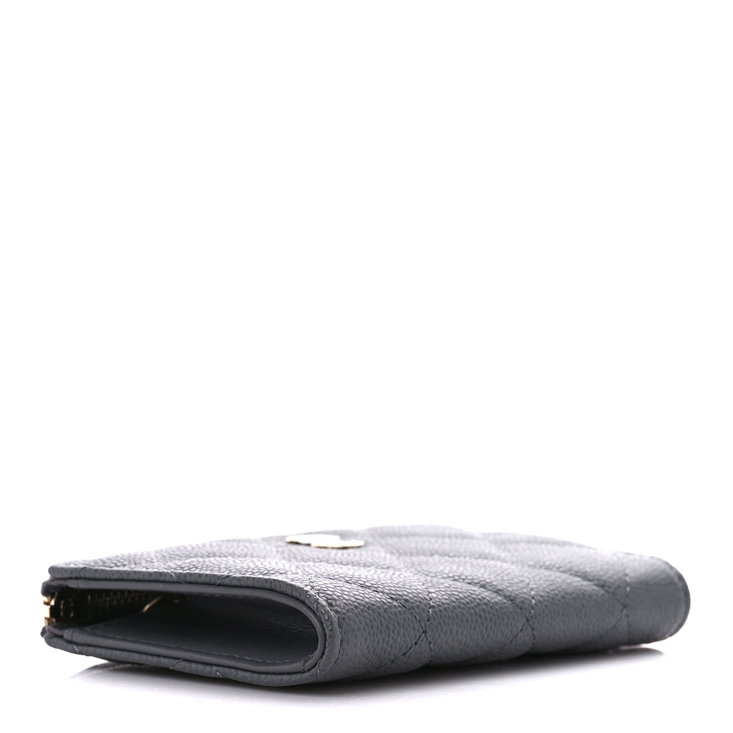 Chanel Caviar Quilted Zipped Key Holder Case Gray 4 of 11