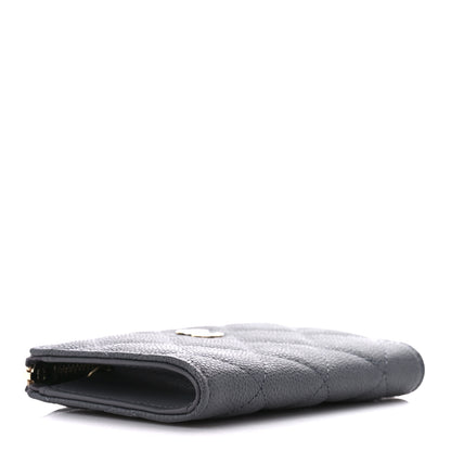 Chanel Caviar Quilted Zipped Key Holder Case Gray 4 of 11