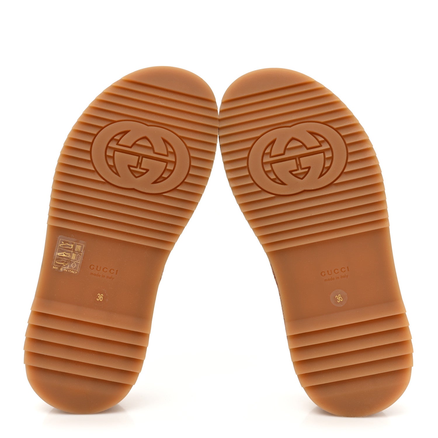Gucci Canvas GG Monogram Angelina Platform Slide Sandals 36 Beige Ruggine 5 of 9