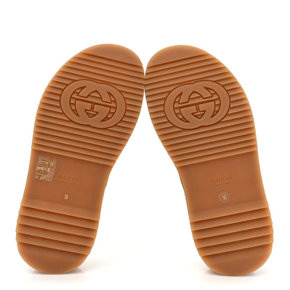Gucci Canvas GG Monogram Angelina Platform Slide Sandals 36 Beige Ruggine 5 of 9