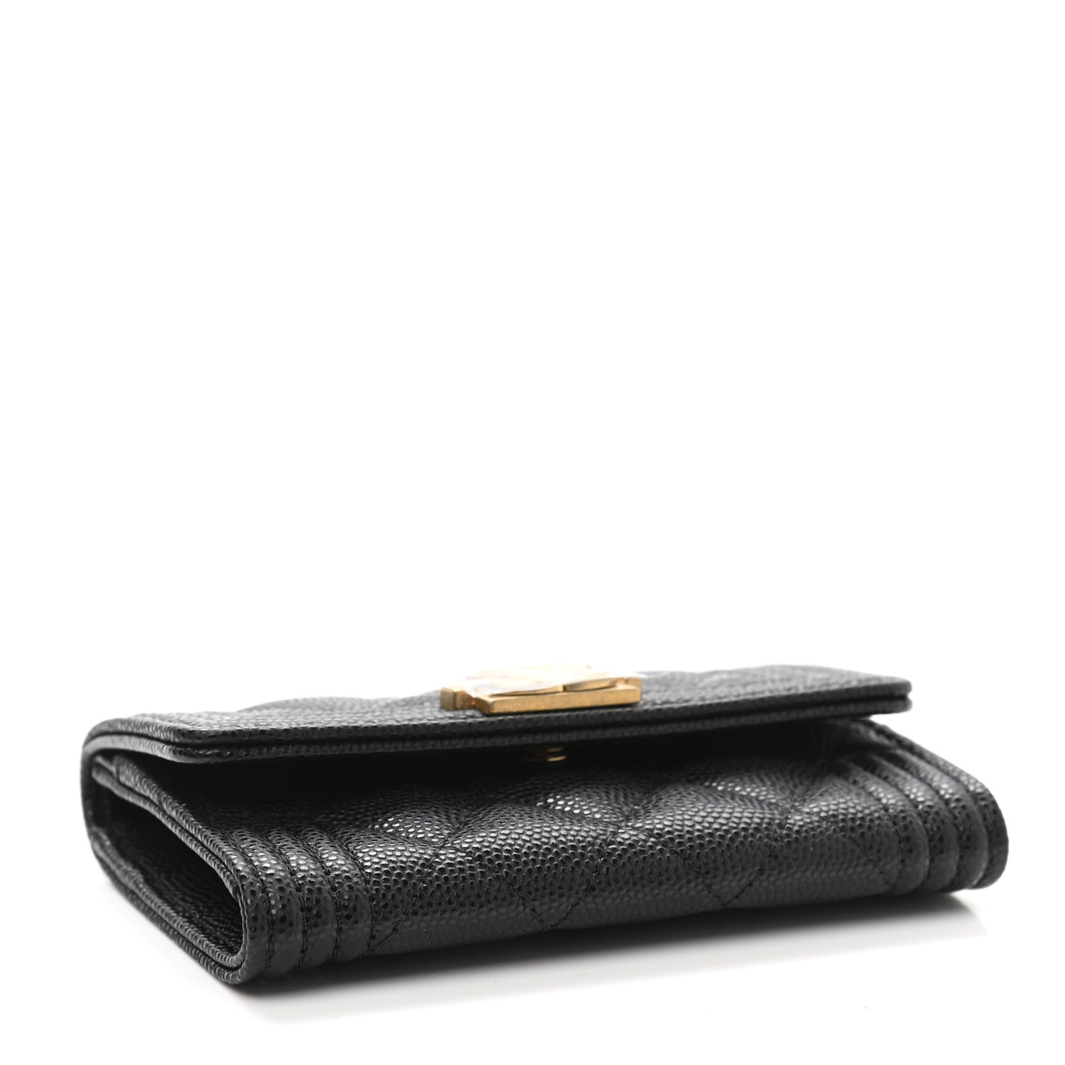 Chanel Caviar Quilted Boy Flap Card Holder Black 4 of 9