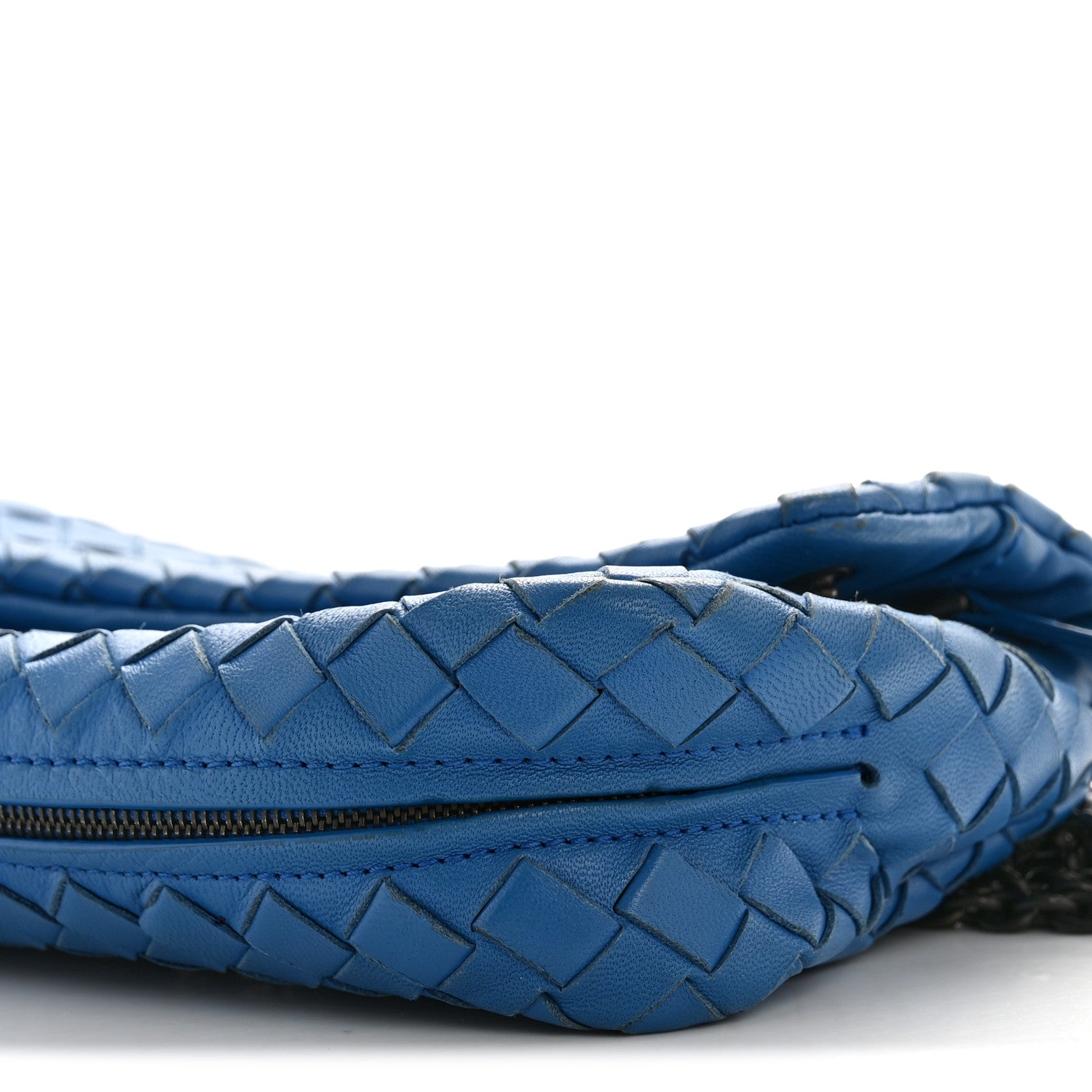 Bottega Veneta Nappa Intrecciato Small Chain Crossbody Blue 11 of 14