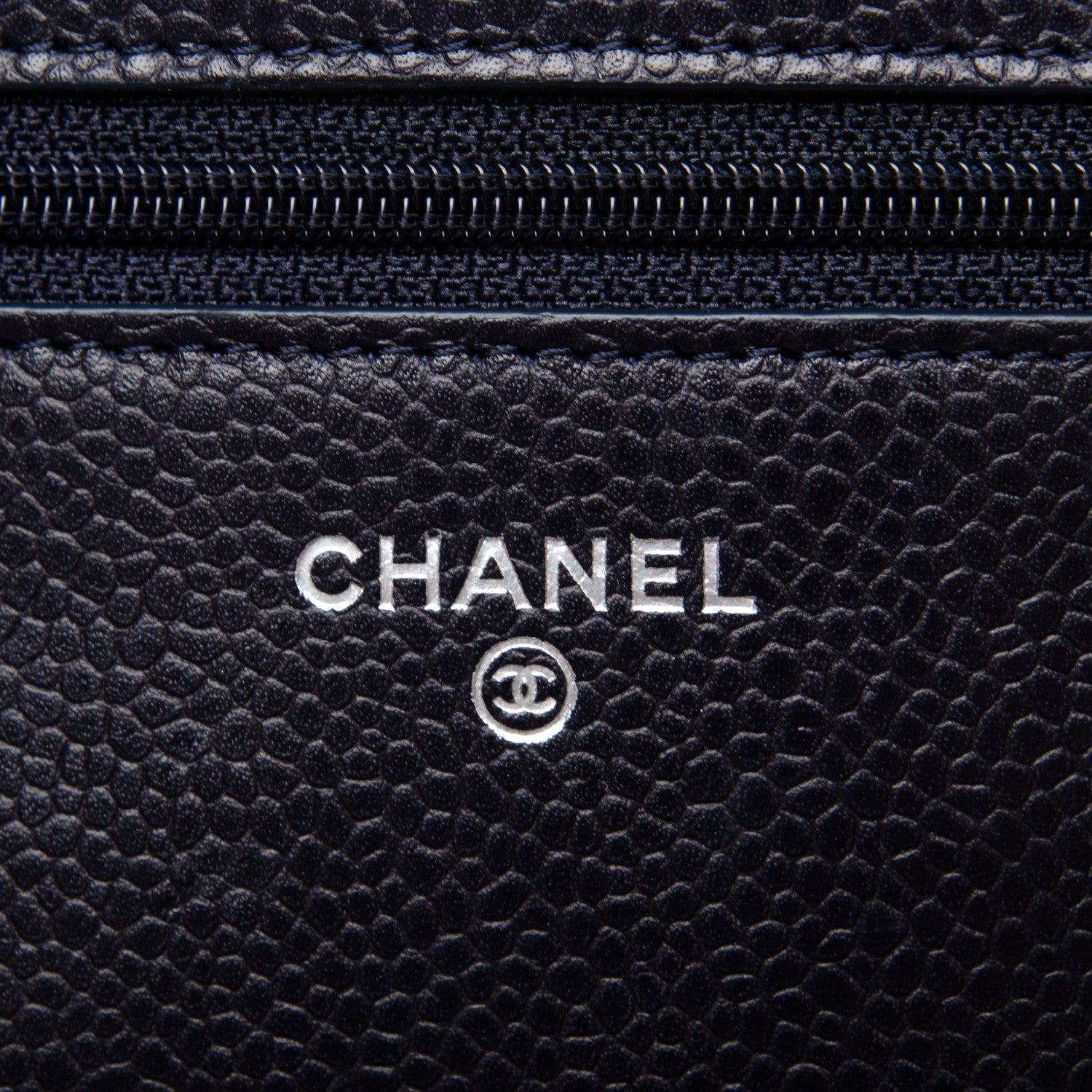 Chanel Caviar Quilted Wallet On Chain WOC Navy Blue 6 of 8