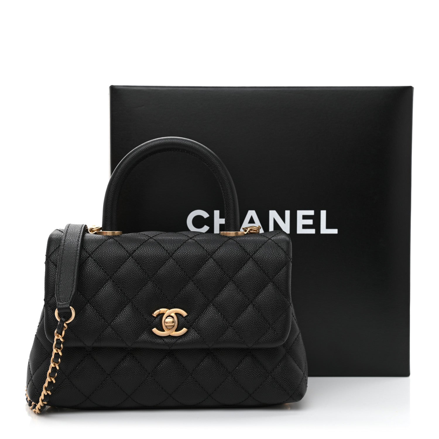 Chanel Caviar Quilted Mini Coco Handle Flap Black 8 of 8