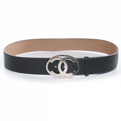 Chanel Leather CC Buckle Belt 95 38 Black 1 of 6