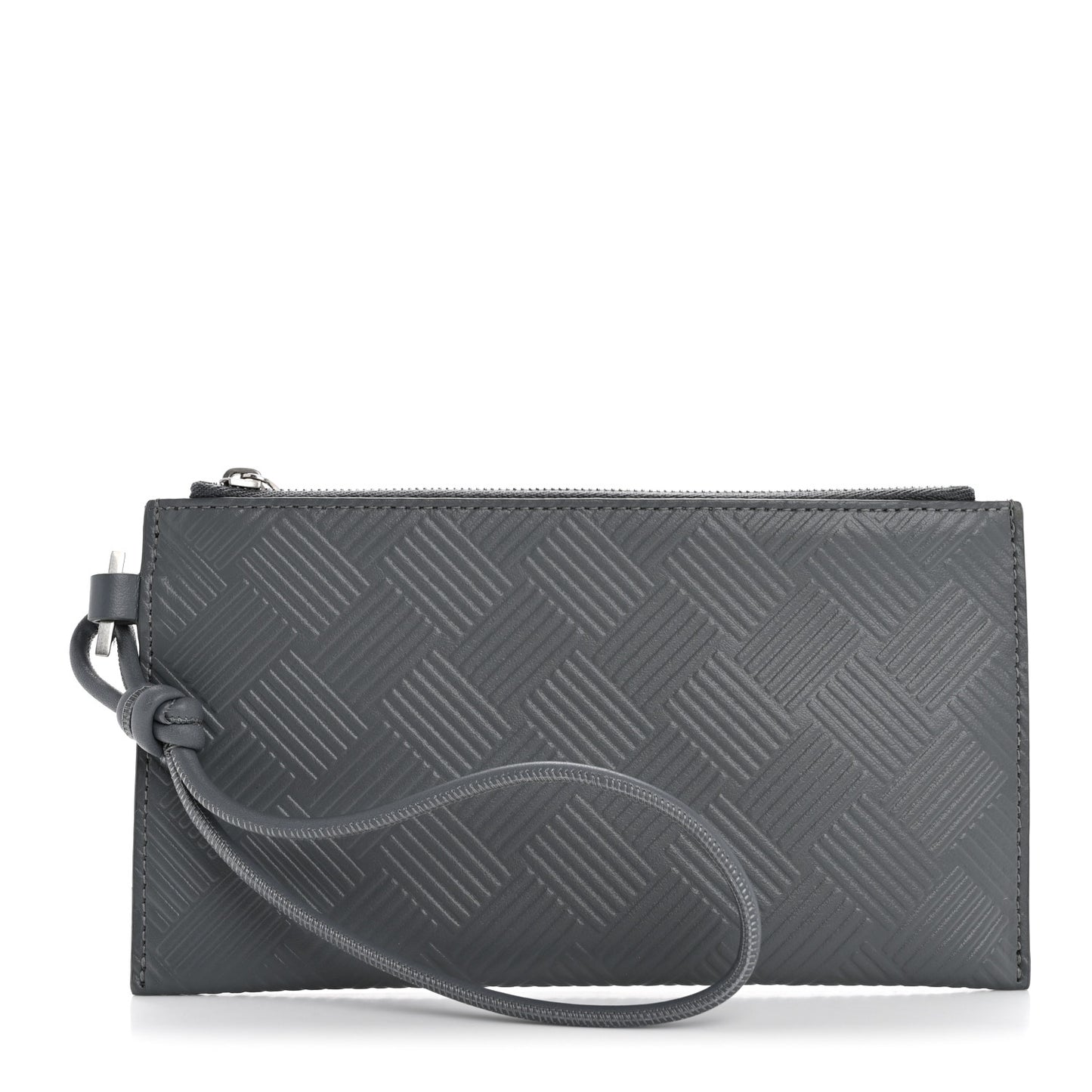 Debossed Calfskin Mens Bill Pouch Thunder