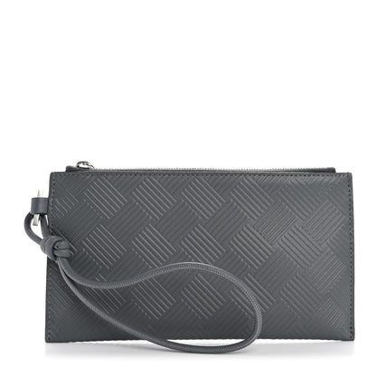 Bottega Veneta Debossed Calfskin Mens Bill Pouch Thunder 1 of 8