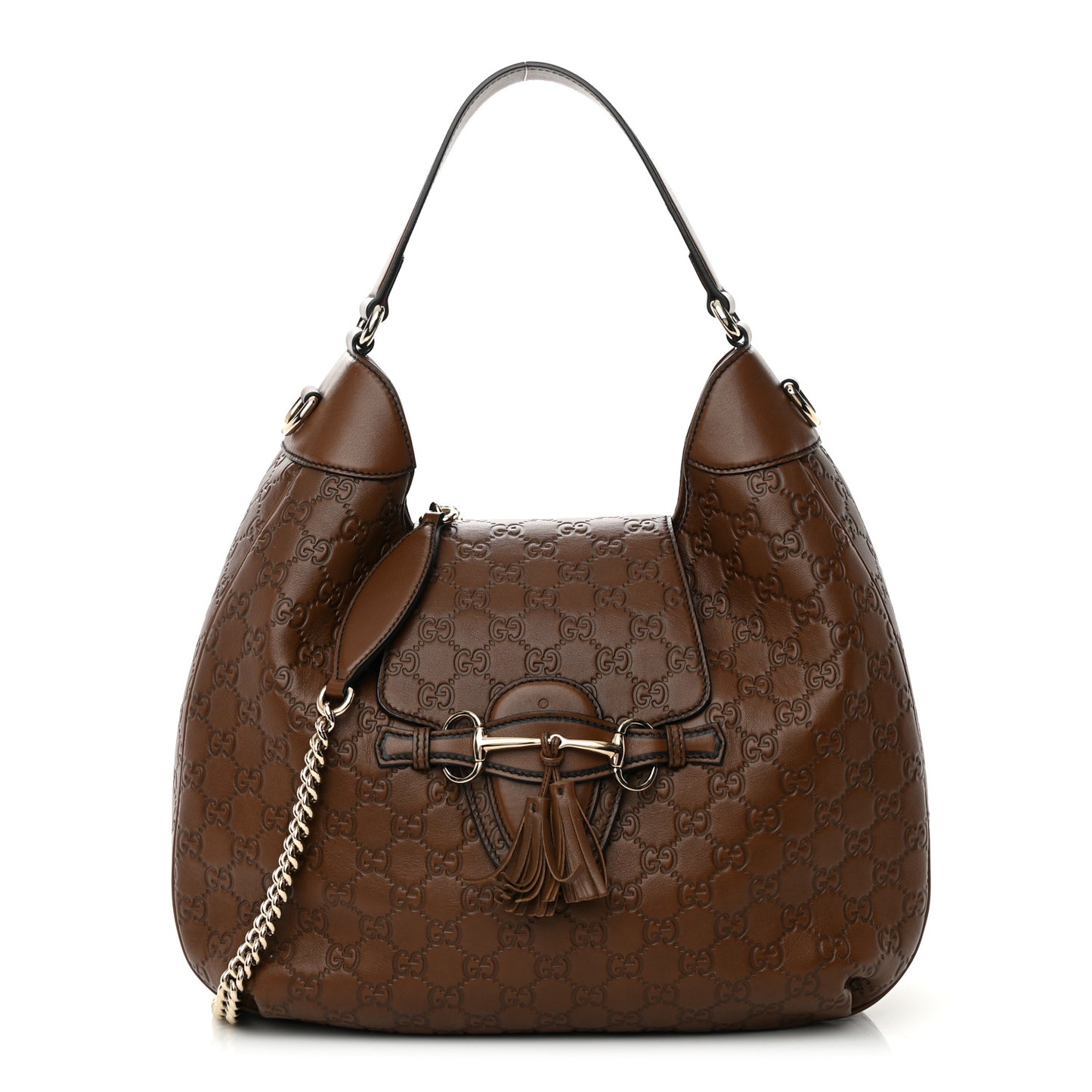 Guccissima Medium Emily Hobo Brown
