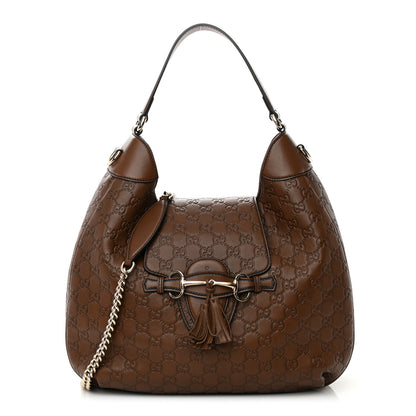 Gucci Guccissima Medium Emily Hobo Brown 1 of 18