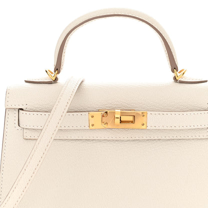 Hermes Chevre Mysore Mini Kelly Sellier 20 Mushroom 8 of 14