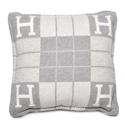 Hermes Wool Cashmere Avalon III Pillow PM Ecru Gris Clair 2 of 3