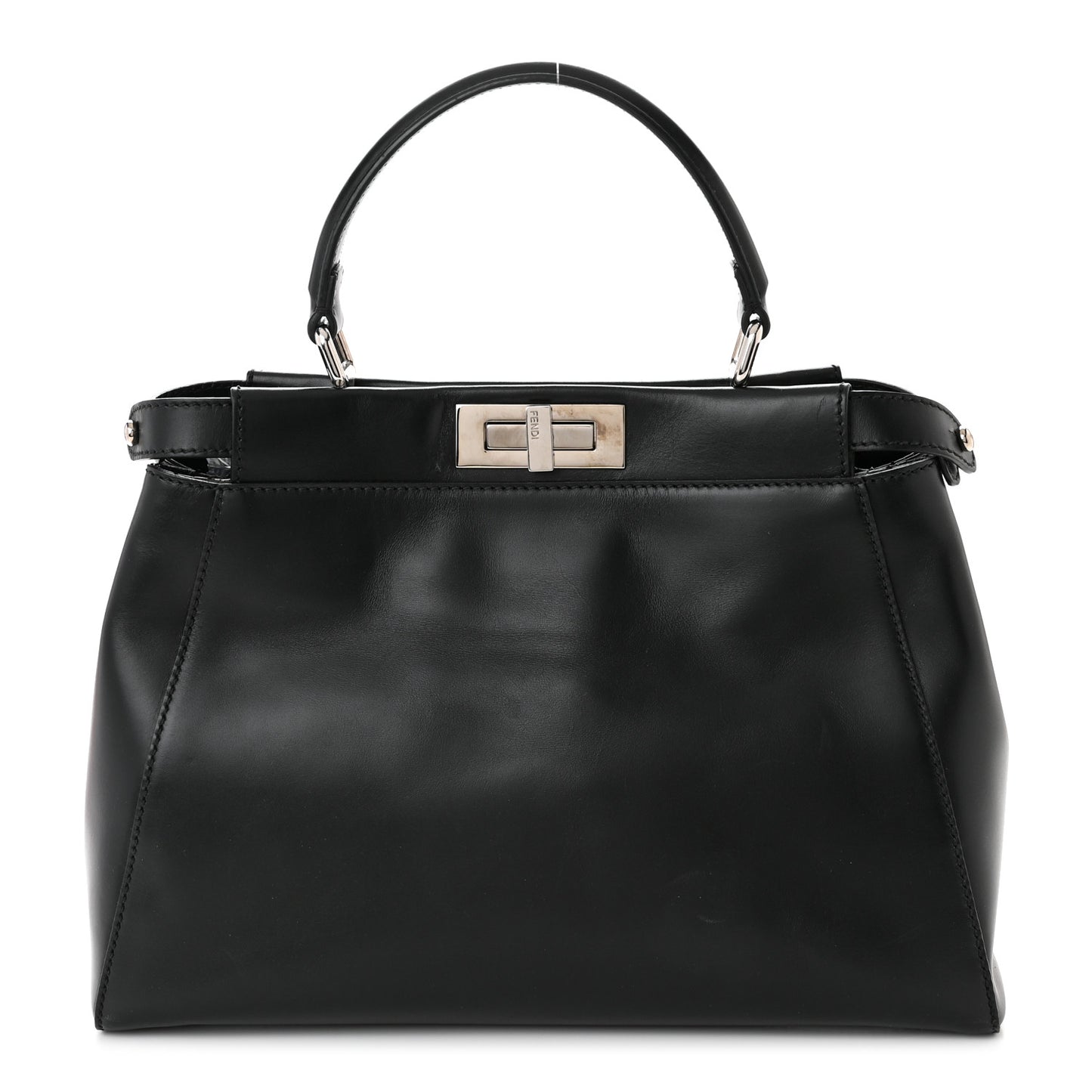 Vitello Seta Snakeskin Crocodile Monster Eyes Medium Peekaboo Iconic Satchel Black Girasole