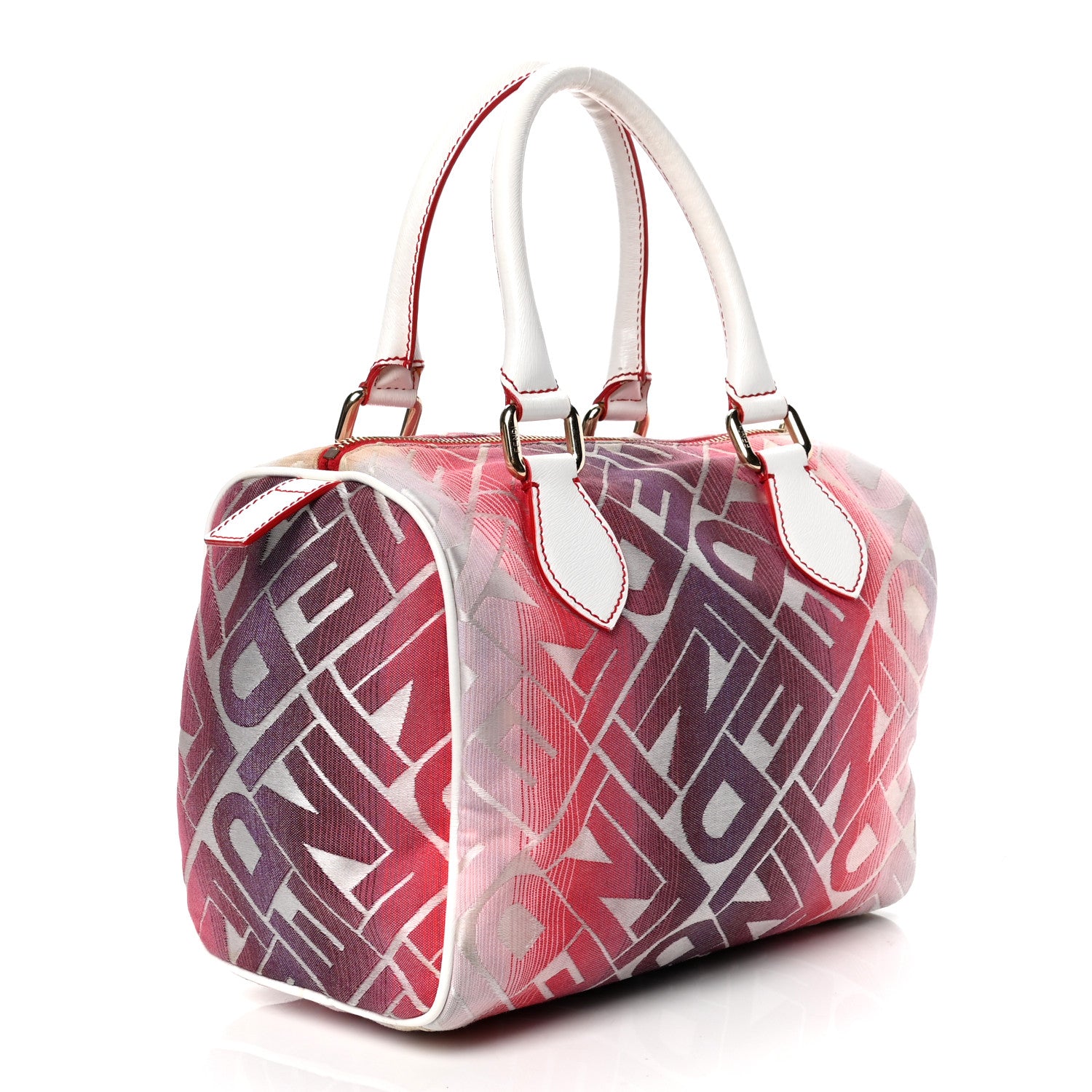 Fendi Canvas Ombre Small Forever Boston Red White 2 of 6