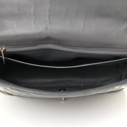 Chanel Patent Quilted Maxi Single Flap Grey 5 of 13