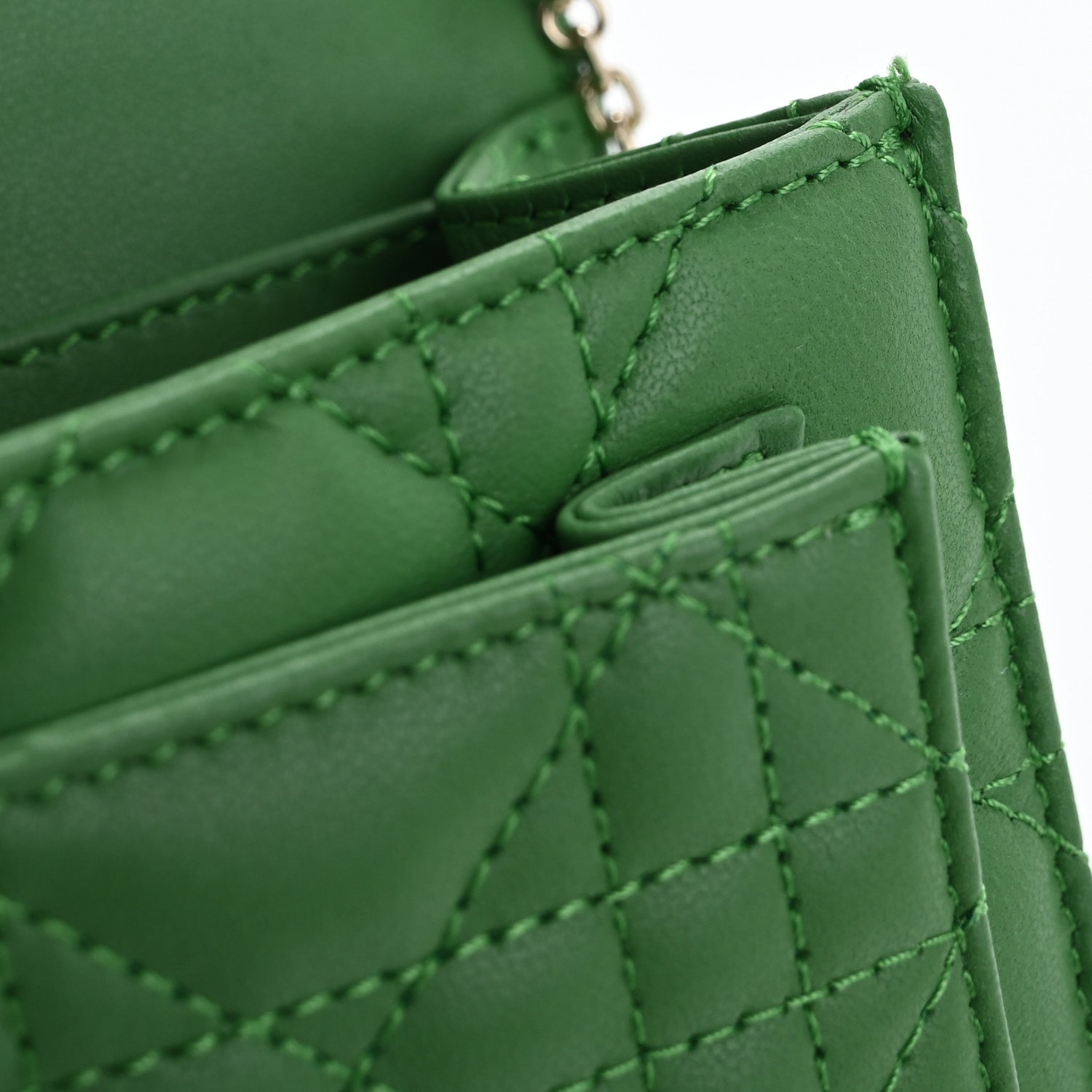 Christian Dior Lambskin Cannage My Dior Daily Chain Pouch Jade Green 12 of 14
