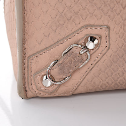 Balenciaga Python Papier A5 Zip Around Tote Old Rose 8 of 22