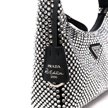 Prada Satin Crystal Mini Re-Edition 2000 Bag Cristal 8 of 12