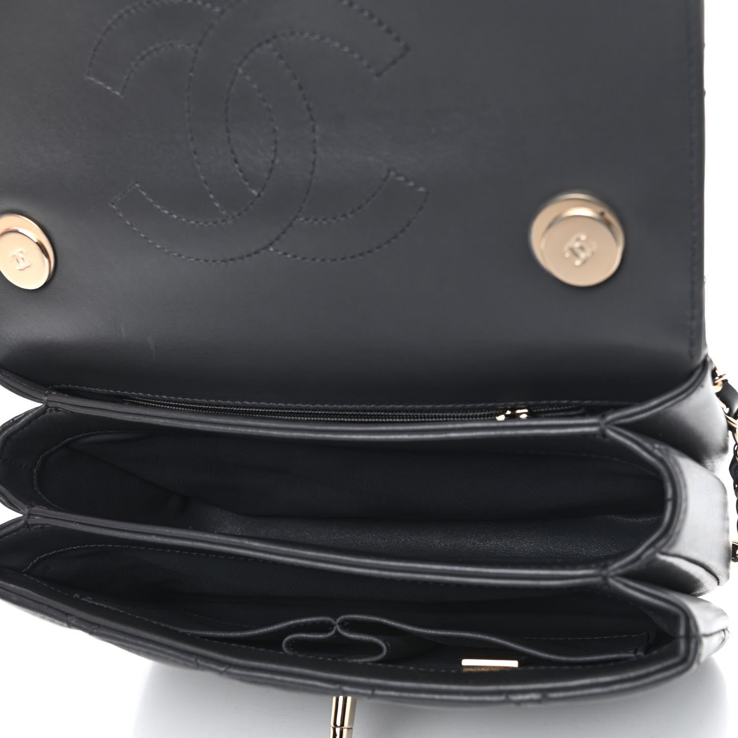 Chanel Lambskin Quilted Small Trendy CC Dual Handle Flap Bag Dark Grey 5 of 11