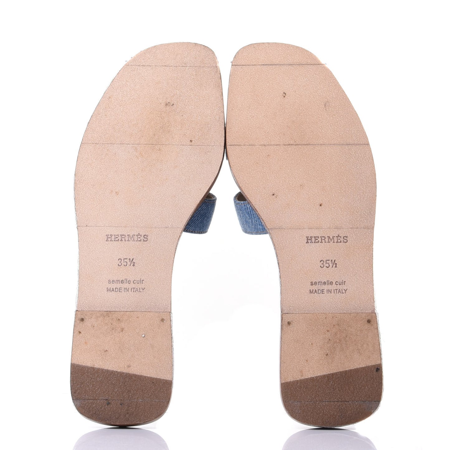 Denim Canvas Oran Sandals 35.5 Bleu Clair