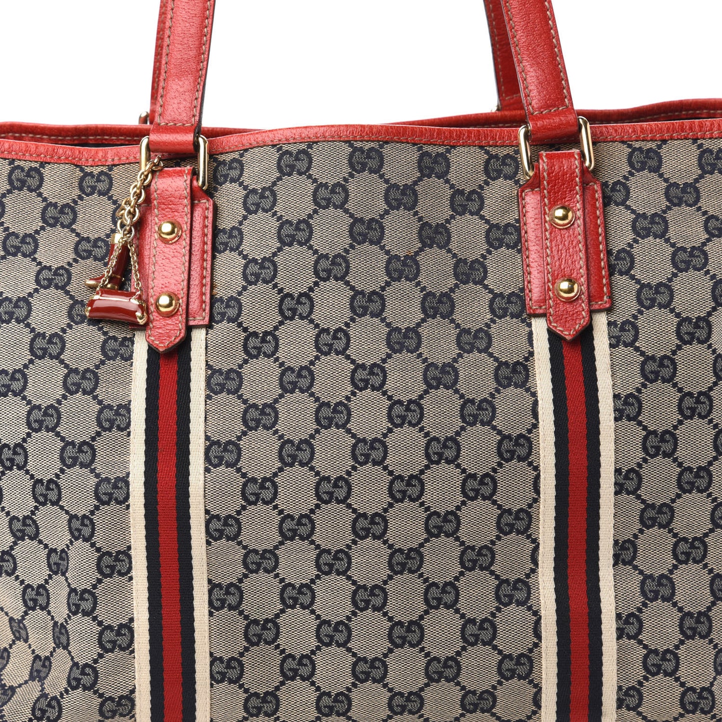 Monogram Large Jolicoeur Tote Navy Red