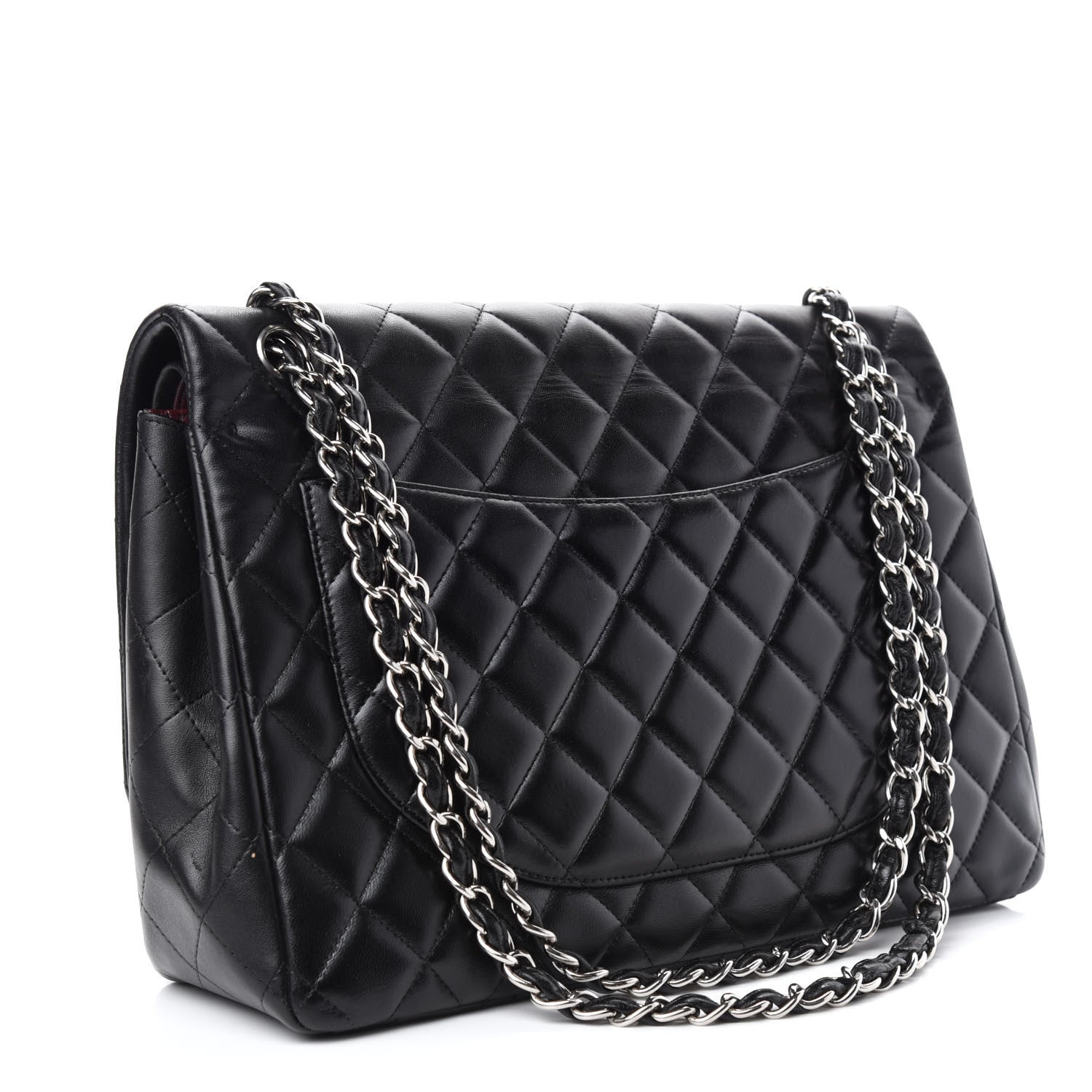 Chanel Lambskin Quilted Maxi Double Flap Black 3 of 16