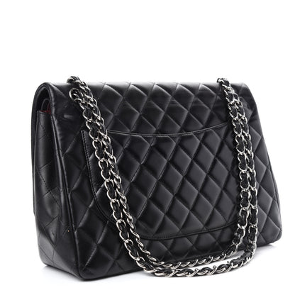 Chanel Lambskin Quilted Maxi Double Flap Black 3 of 16