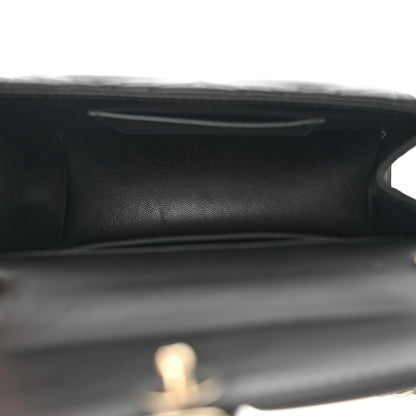 Bulgari Smooth Calfskin Quilted Serpenti Forever Diamond Maxi Framed Shoulder Bag Black 6 of 10