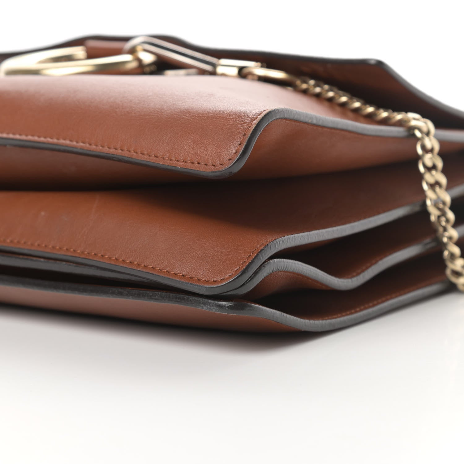 Chloe Suede Calfskin Medium Faye Shoulder Bag Tobacco 10 of 20