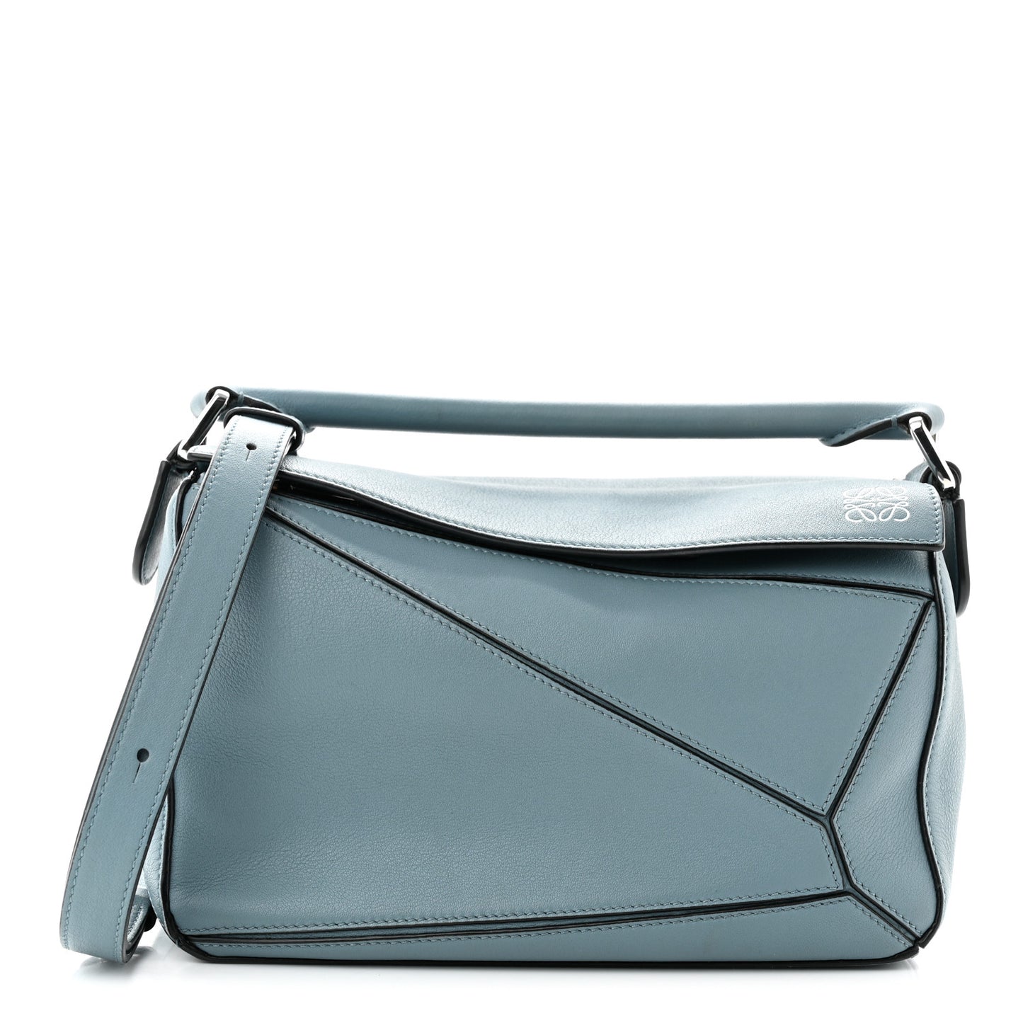 Calfskin Small Puzzle Bag Stone Blue