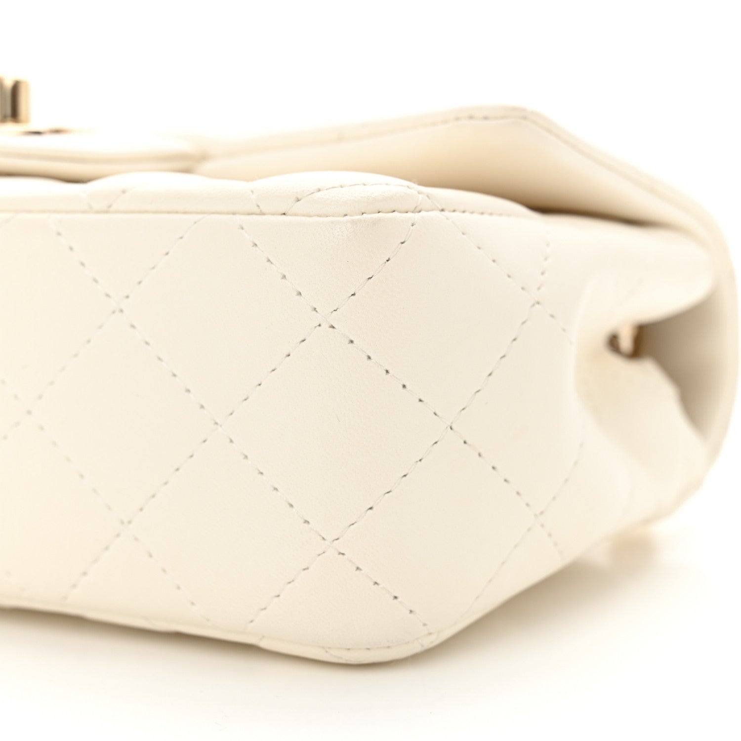 Chanel Lambskin Quilted Mini Rectangular Flap White 10 of 10