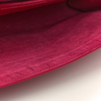 Saint Laurent Calfskin Classic Y Ligne Clutch Fuchsia 21 of 29