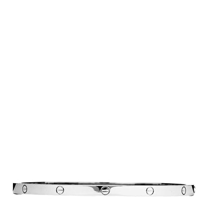 Cartier 18K White Gold Small LOVE Bracelet 18 1 of 5