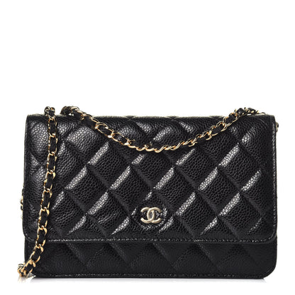 Chanel Caviar Quilted Wallet On Chain WOC Black 1 of 9