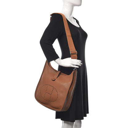 Hermes Taurillon Clemence Evelyne III GM Gold 2 of 13