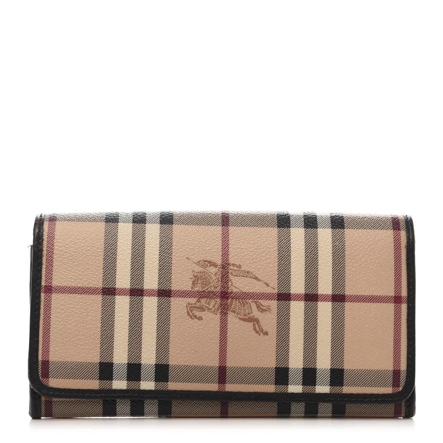 Burberry Haymarket Check Penrose Continental Wallet Chocolate 1 of 9