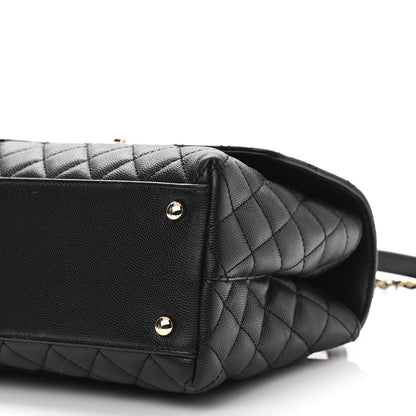 Chanel Caviar Quilted Small Coco Handle Flap Black 10 of 10