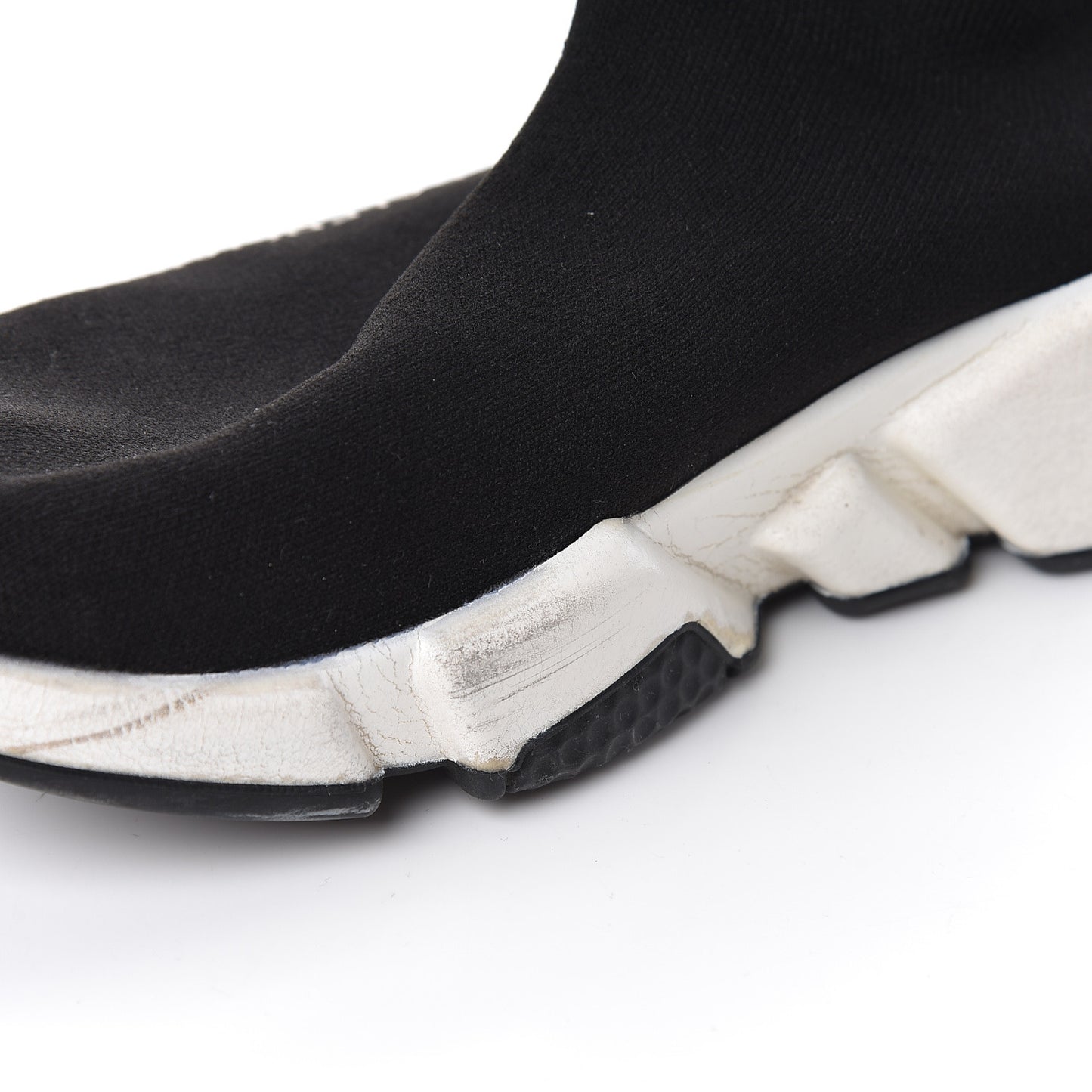 Neoprene Knit Womens Speed Sneakers 36 Black White
