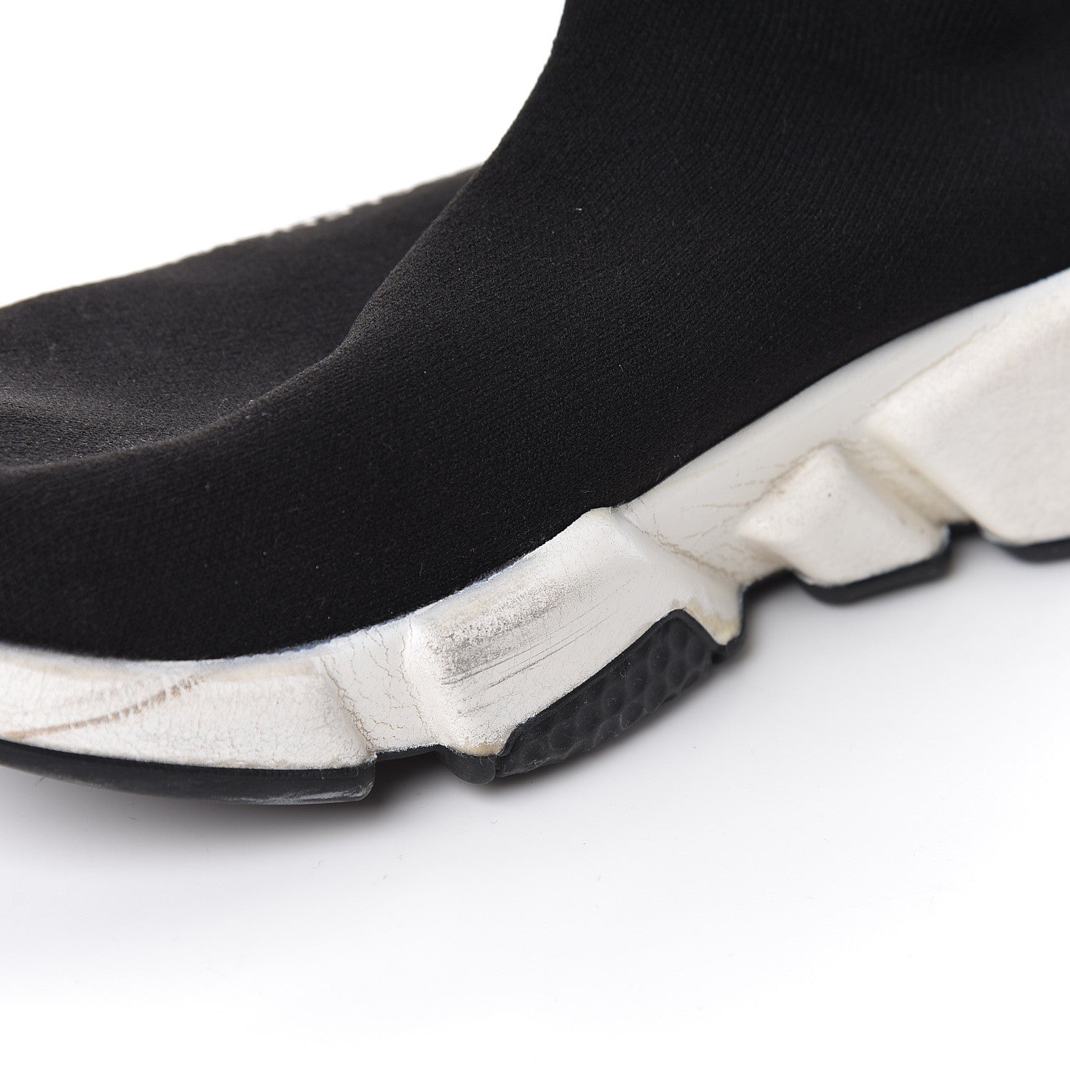 Balenciaga Neoprene Knit Womens Speed Sneakers 36 Black White 11 of 18