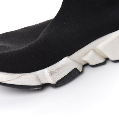 Balenciaga Neoprene Knit Womens Speed Sneakers 36 Black White 11 of 18