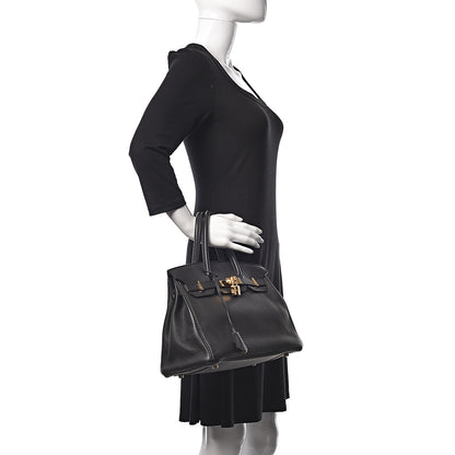 Hermes Taurillon Clemence Birkin 30 Plomb 2 of 32