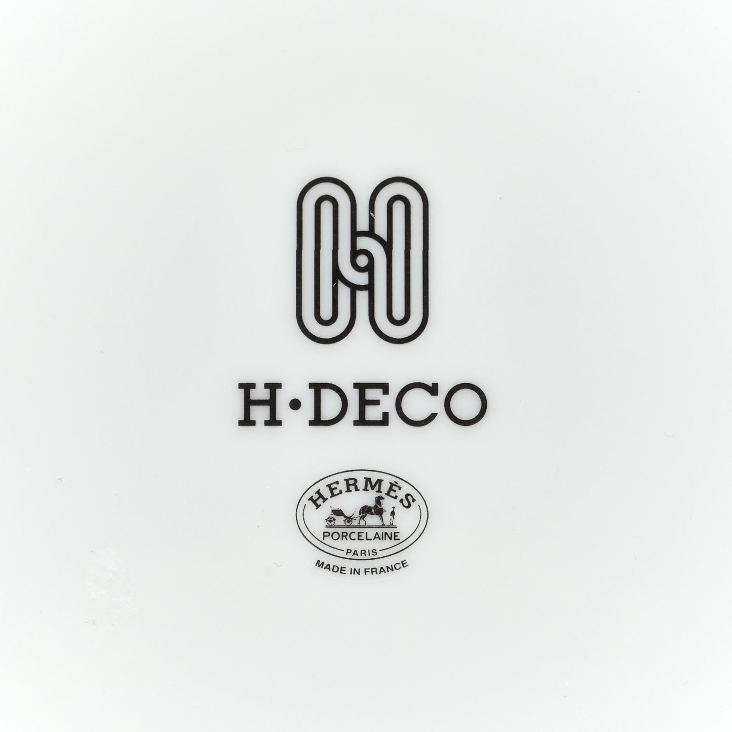 Porcelain H Deco Dinner Plate Set of 2 Black White