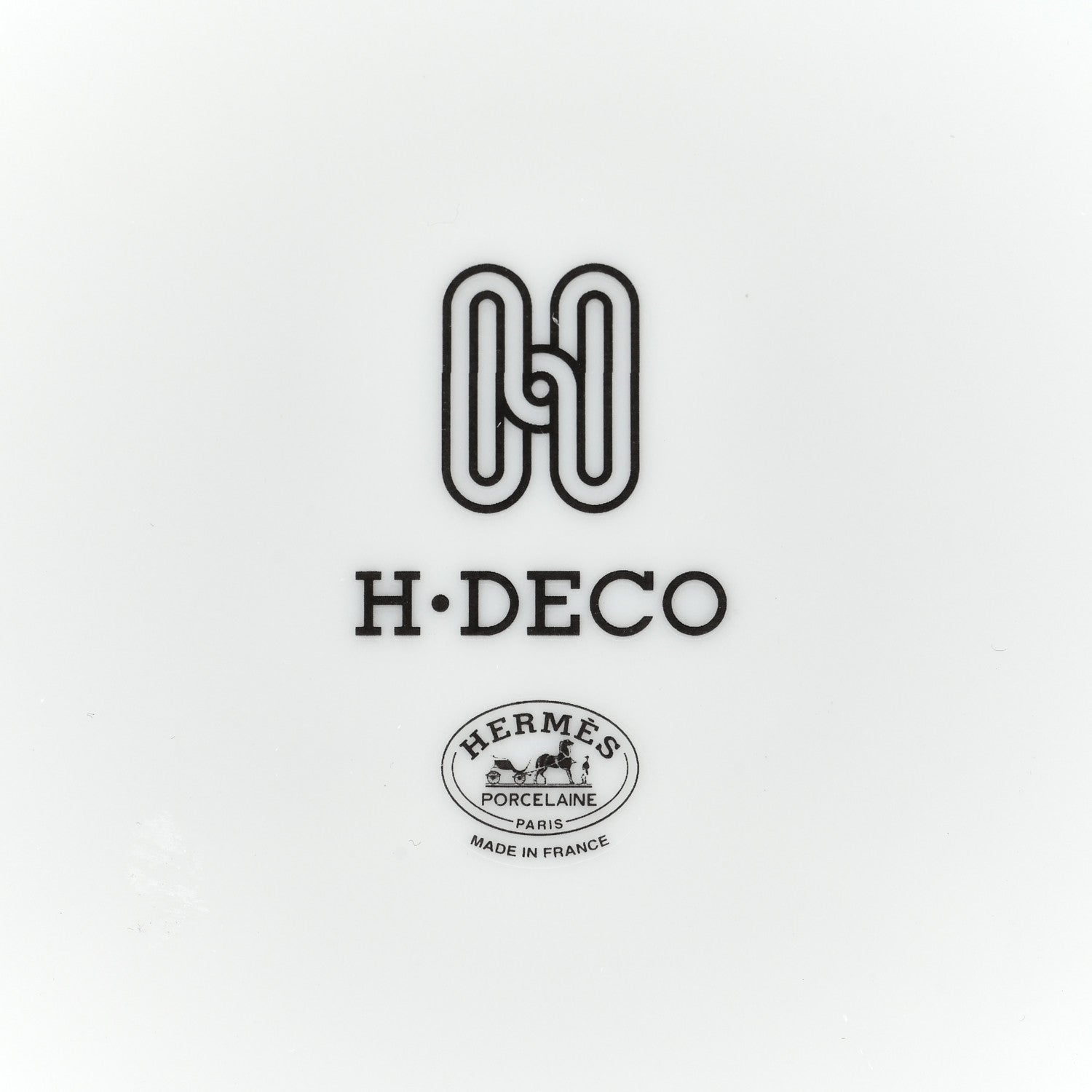 Hermes Porcelain H Deco Dinner Plate Set of 2 Black White 4 of 5