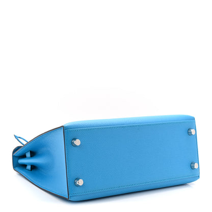 Hermes Epsom Kelly Sellier 25 Bleu Frida 4 of 11