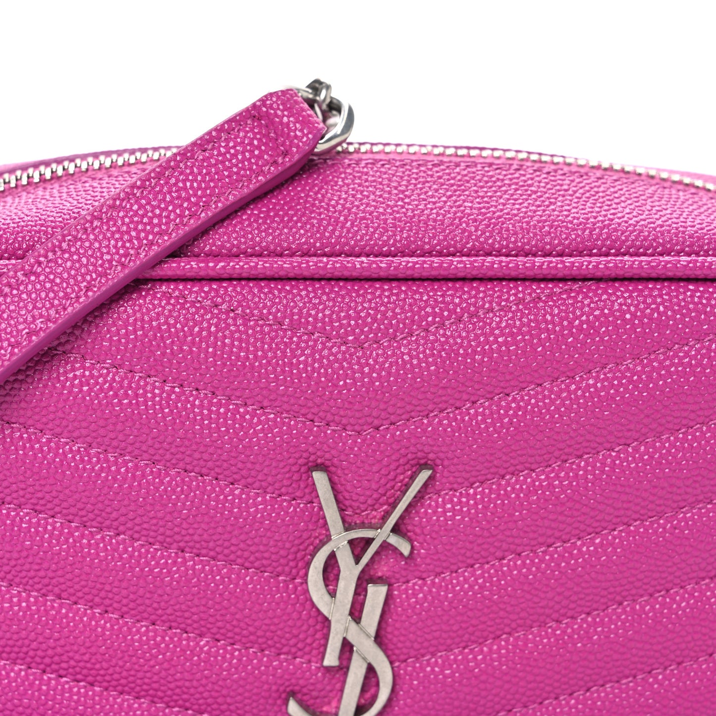 Grain De Poudre Matelasse Monogram Mini Lou Camera Bag Fuxia Electrique