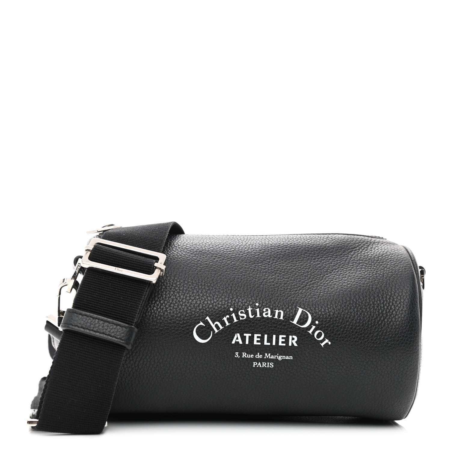 Christian Dior HOMME Grained Calfskin Mens Roller Pouch Black 1 of 9