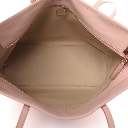 MCM Visetos Medium Rabbit Top Zip Shopper Tote Light Pink 5 of 10