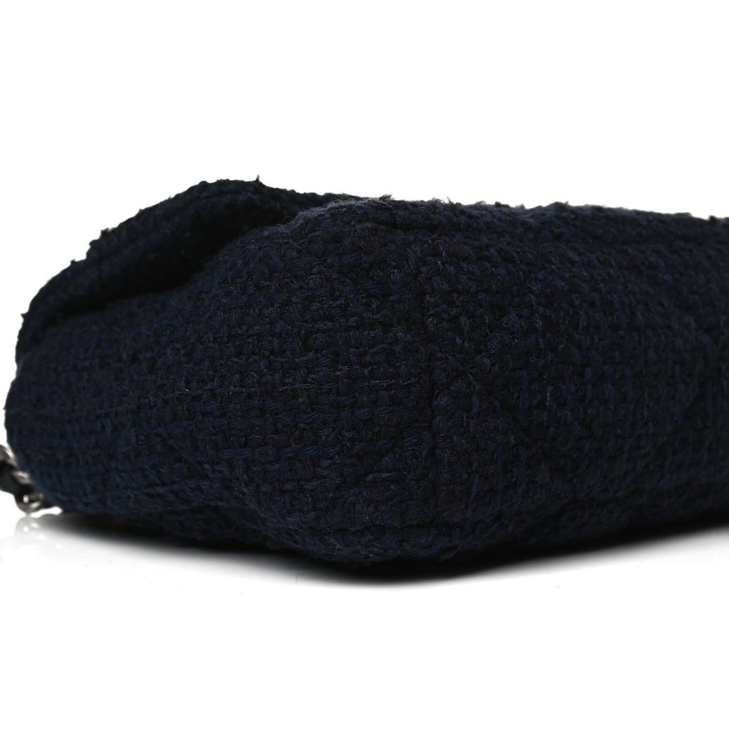Tweed Quilted Large Chanel 19 Flap Navy Blue