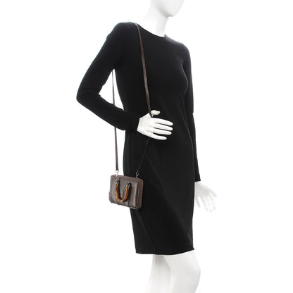 Gucci Calfskin Bamboo Handle Crossbody Wallet Brown 2 of 13