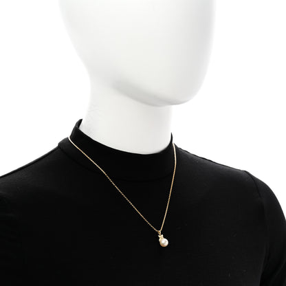 Parker & West by FASHIONPHILE 18K Yellow Gold Diamond Akoya Cultured Pearl Pendant Necklace 2 of 5