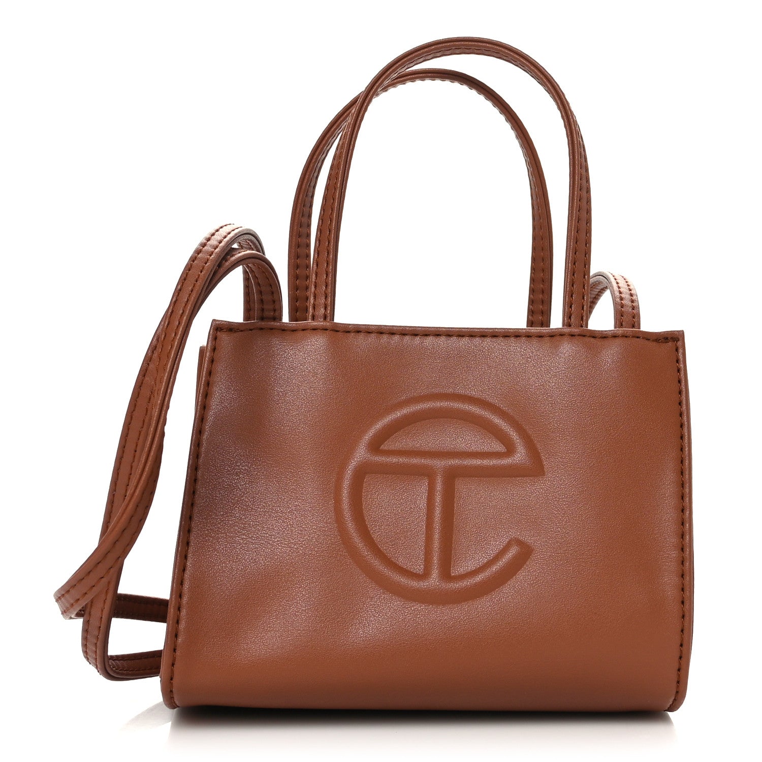 Telfar Vegan Leather Small Shopping Bag Tan 1 of 8